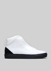 MH0001 by Elias high-top sneaker with a black sole and a small black detail on the heel, displayed against a gray background.