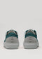 Rear view of the V40 Ocean Blue W/ Plaster sneakers, handcrafted in Portugal, featuring a minimalistic symbol on the heel.