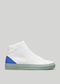white blue premium leather high sneakers in clean design sideview