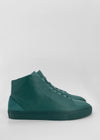 A pair of MH0059 Emerald Green Floater with matching laces and soles, displayed against a plain white background.