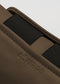 Close-up of the V26 Brown W/ Black item, crafted from premium Italian leathers, featuring black elastic bands and embossed text "D:VERGE.