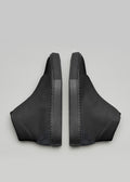 all black premium leather high sneakers in clean design topview