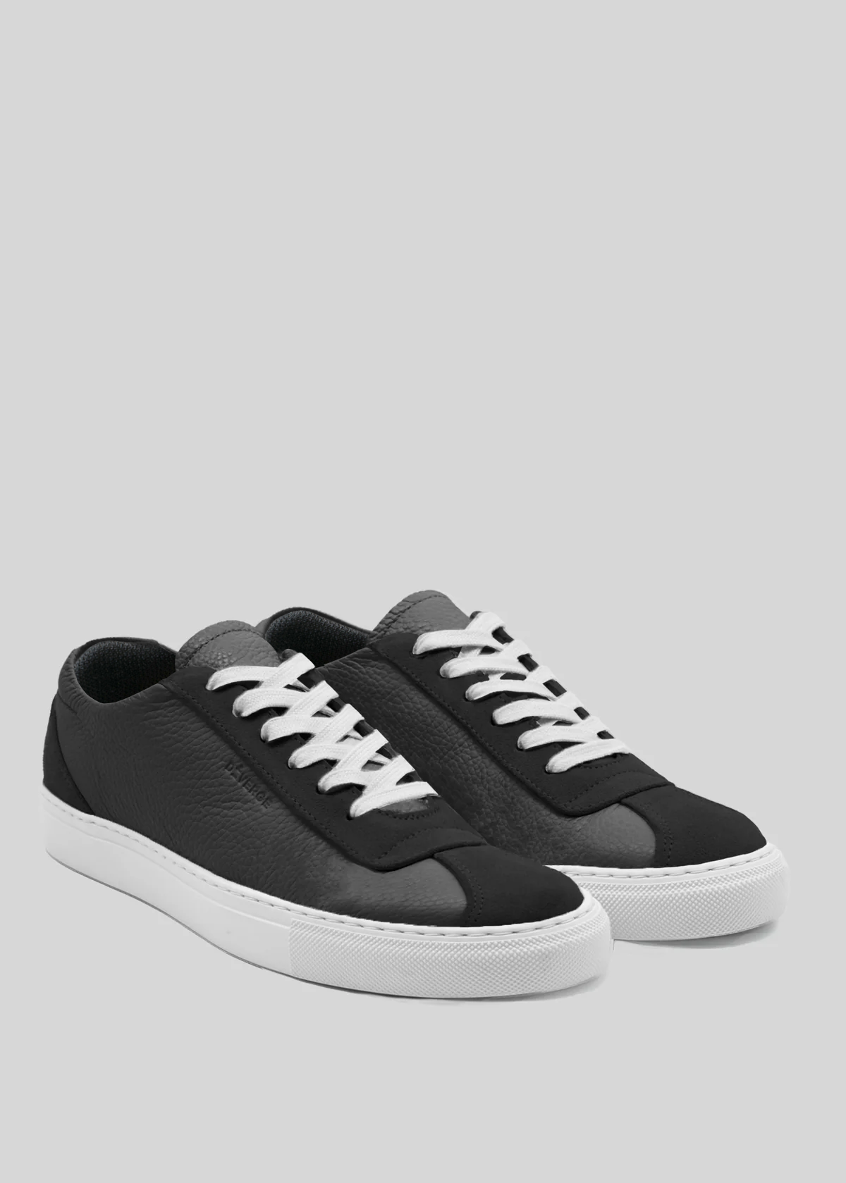 Black Grain Leather and Suede