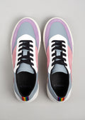 artic, lilac and pink premium leather sneakers in contemporary design topview