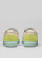beige with lime premium leather slip-on sneakers with straps in clean design backview