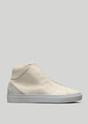 beige premium leather high sneakers in clean design sideview
