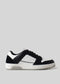 black and white futuristic with retro flair low sneaker sideview