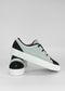 black, white & grey premium canvas multi-layered low pair of sneakers stacked sideview outlet