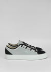 negro, blanco y gris lona premium multicapa baja sneakers sideview outlet