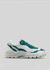 color mix emerald premium leather sneakers landscape with sophisticated silhouette sideview