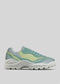 color mix mint premium leather and wool sneakers landscape with sophisticated silhouette sideview