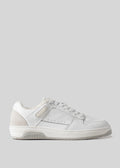 grey and off-white futuristic with retro flair low sneaker sideview