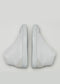 Une paire de chaussures montantes V7 Grey Floater sneakers vue de l'arrière, montrant le design de la semelle divisée et les coutures minimales.