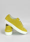 lime premium leather low sneakers in clean design stacked view outlet