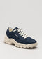 V8 Full Color Marine Blue canvas shoes with chunky white sole and white laces displayed against a light gray background.