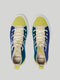 midnight_blue premium canvas and wool  multi-layered high sneakers view from top