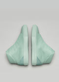 pastel green premium leather high sneakers in clean design topview