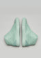 pastel green premium leather high sneakers in clean design topview