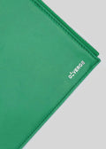premium full leather medium pouch green detailed view logo
