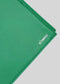 M Leather Pouch Green avec le mot "diverge" imprimé en blanc dans le coin inférieur droit, aujourd'hui considéré comme l'un des accessoires de pochettes personnalisées.