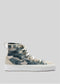 tie dye marine blue premium canvas multi-layered high sneakers sideview