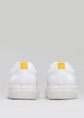 white and bone premium leather pair of sneakers in contemporary design backview
