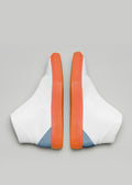 white and orange premium leather high sneakers in clean design topviewarticblue
