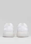 white and bordeaux premium leather pair of sneakers in contemporary design backview