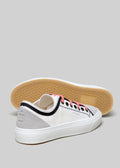 white and geranium premium canvas multi-layered low sneakers back and soleview