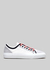 white and geranium premium canvas multi-layered low sneakers sideview