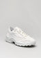 white premium canvas sneakers landscape with sophisticated silhouette frontview