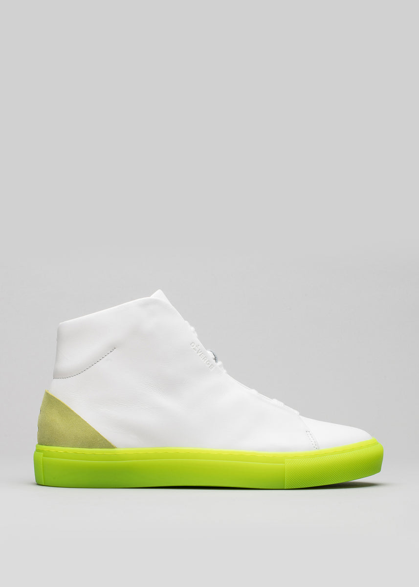V4 White Leather w/Lime