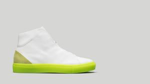 MINIMAL HIGH V4 White Leather W/ Lime