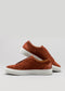 caramel premium suede low sneakers in clean design stacked
