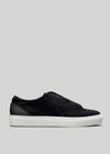 oxford blue premium suede low sneakers in clean design sideview