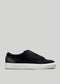 oxford blu premium suede low sneakers in design pulito sideview