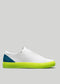 petrolblau mit gelbem Premium-Leder niedrig sneakers in cleanem Design Seitenansicht