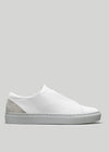white and grey premium vegan low sneakers in clean design sideview