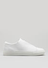 white premium leather low sneakers in clean design sideview