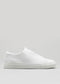 pelle premium bianca bassa sneakers in design pulito vista laterale